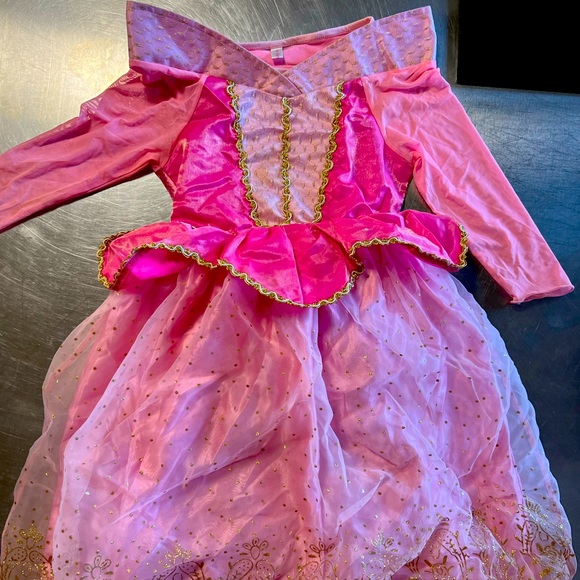 strapless open back dress Princess Aurora Velvet Embroidered Sleeping Beauty Cosplay Costume Without Boning / Concealed Zipper